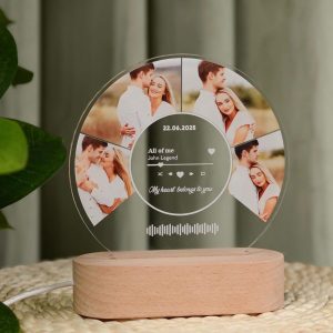 Plexiglass me ndriçim LED Rreth