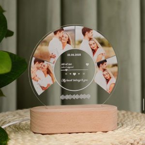 Plexiglass me ndriçim LED Rreth